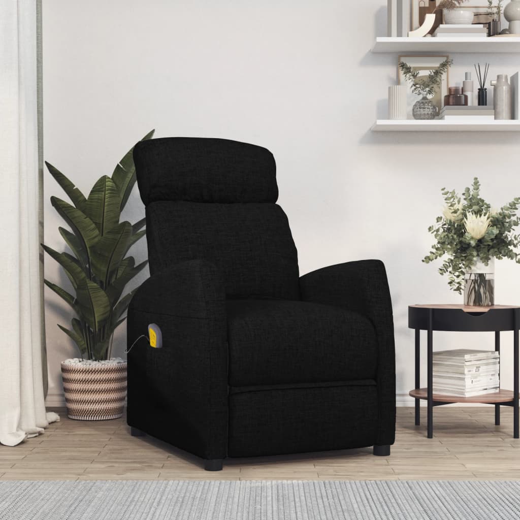 vidaXL Massage Recliner Chair Adjustable Push Armchair for Elderly Fabric