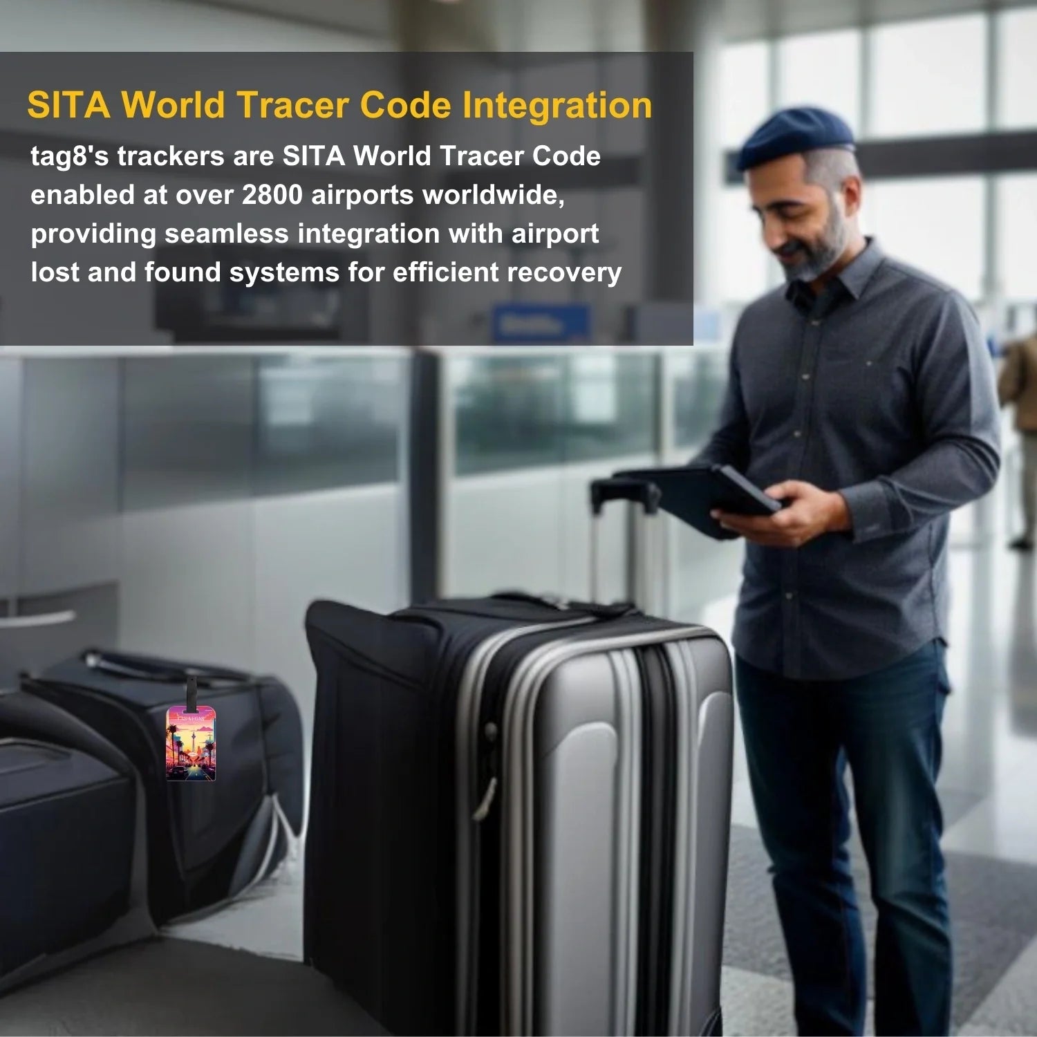 Smart Bag Security Tag - Las Vegas [Pack 2]